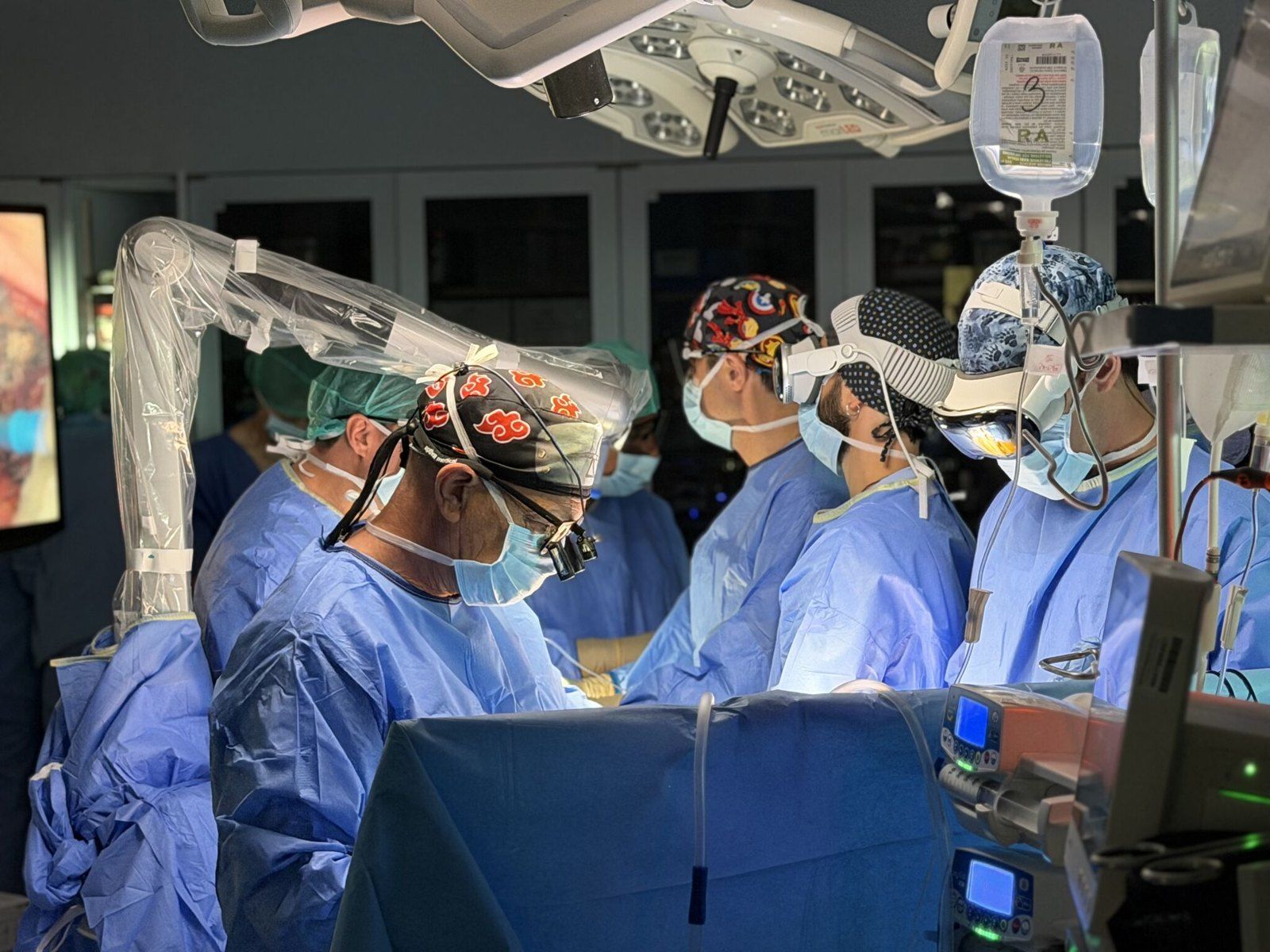 Surgical team using Apple Vision Pro with Surgeree in the operating room