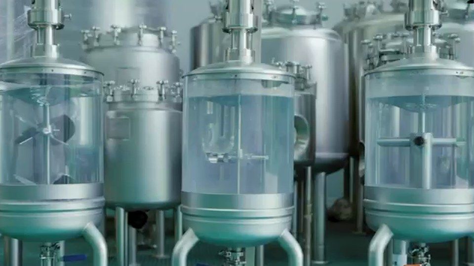Pharmaceutical process tanks in a Truking plant