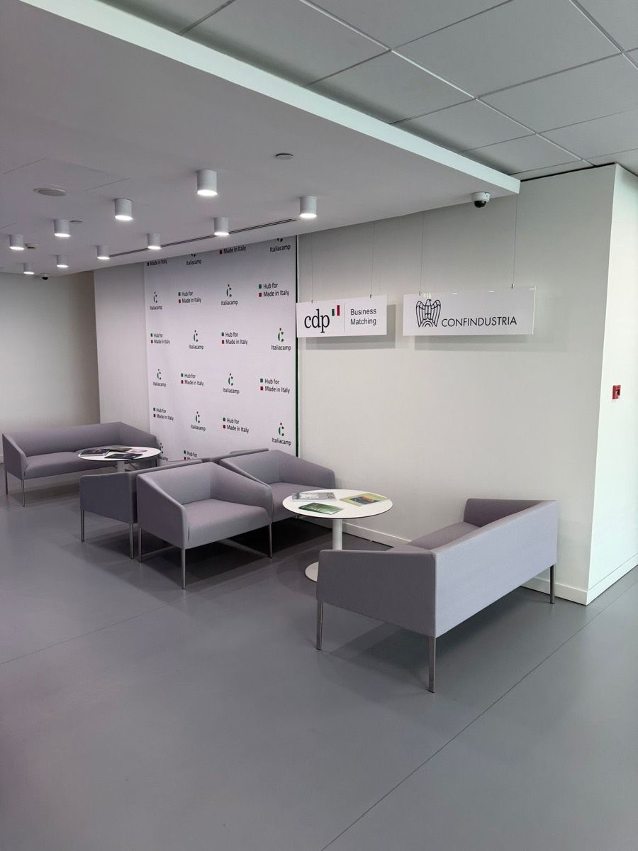 Italiacamp HUB for Made in Italy wall at Convention Tower, Dubai